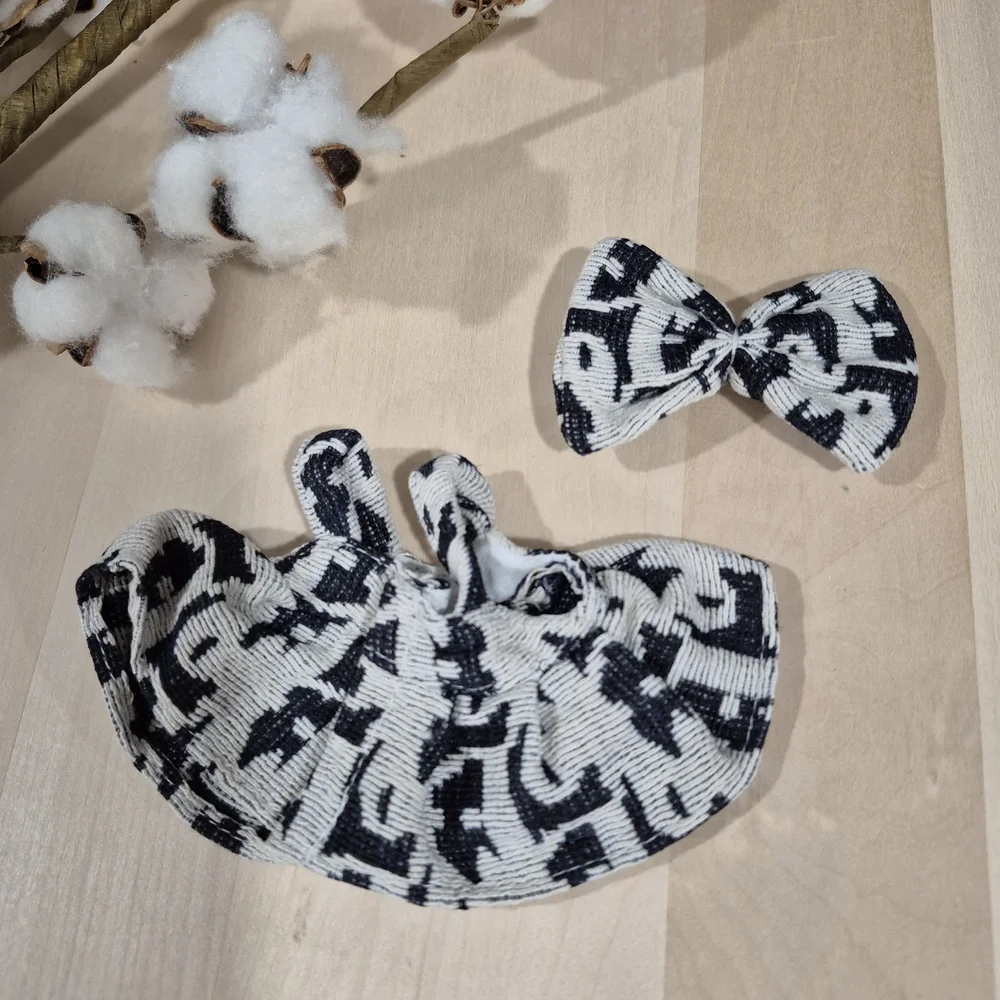 🖤🤍NEW🖤🤍 ADORABLE!! LABUBU 2PC SET DRESS AND BOW ONLY